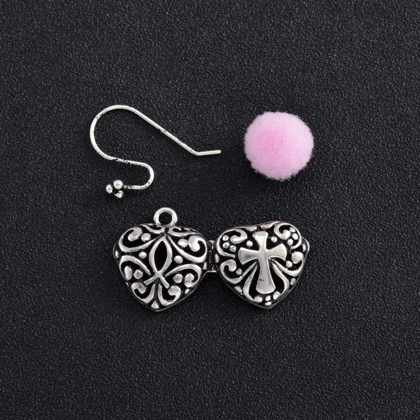 5 пар тибетские филигранные кресты в форме сердца ароматерапия эфирное масло