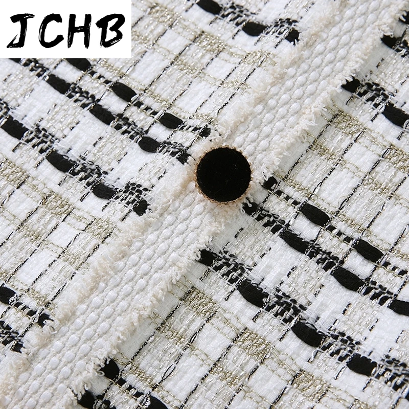 

autumn spring 2021 Women France sweet puff sleeve Tweed Mini Dresses V-neck Elegant Celebrity loose Dress y620