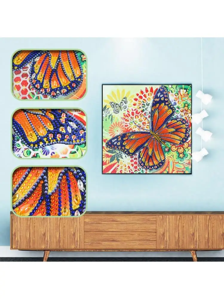 

Butterflies 5D DIY Special Diamond Painting Embroidery Rhinestone Crystal Cross Stitch Needlework Craft Kit Home Decoration