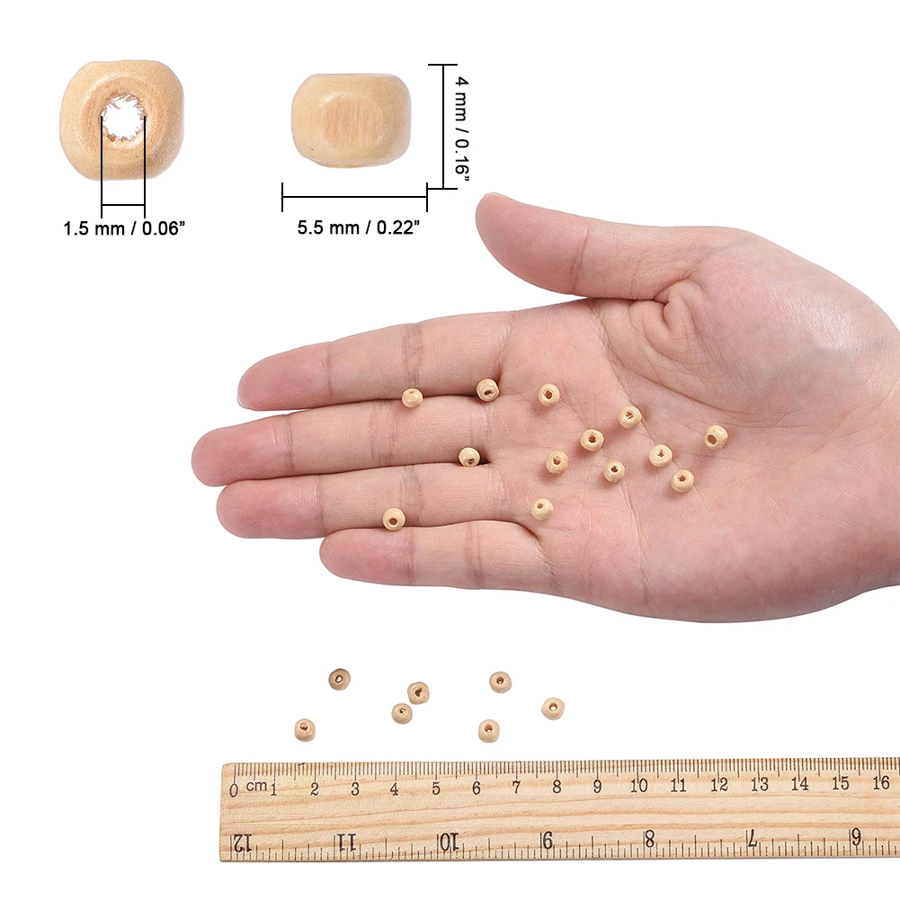 Круглые бусины из крашеного дерева 200 шт. бусины-разделители для изготовления