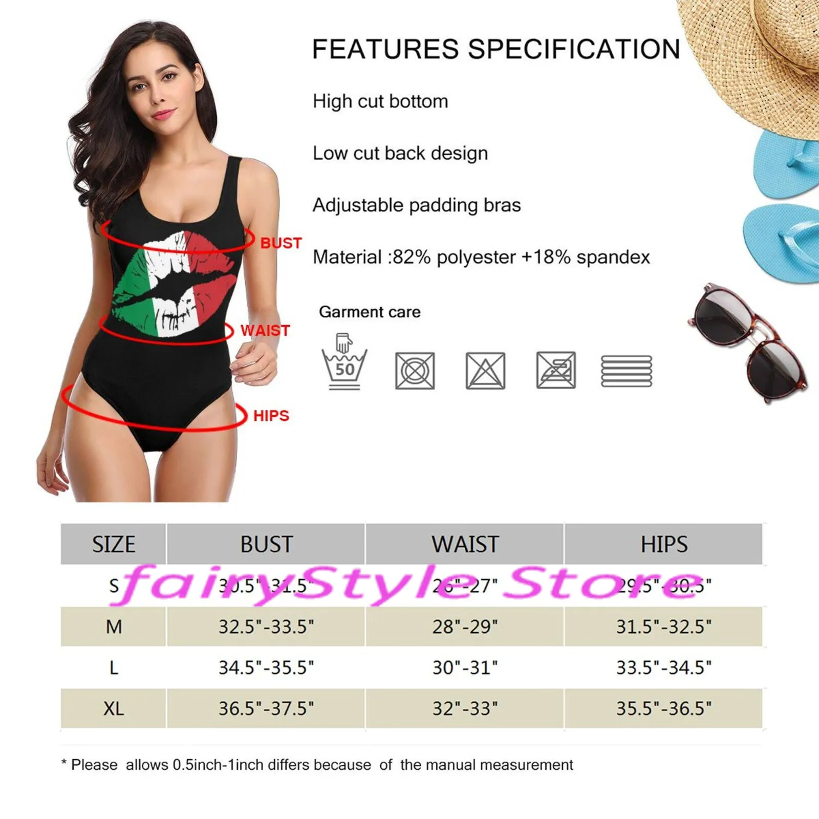 

2021 Kiss me I'm Italian Flag Apparel Print Solid Swimsuit One Piece Backless Deep V Bathing Suit For Women Sexy Swimming Bather