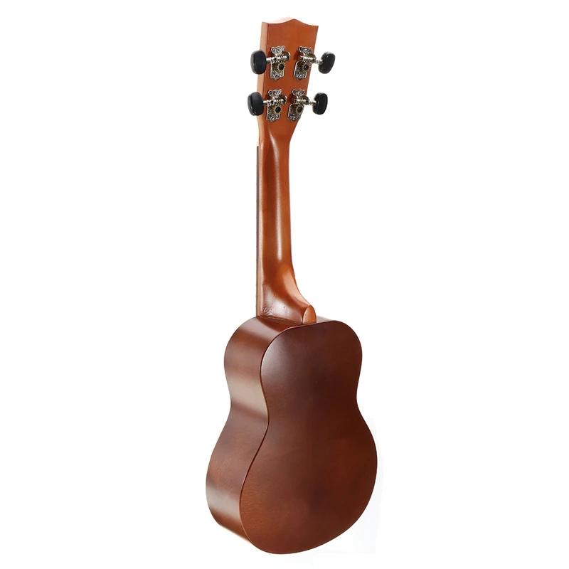 Укулеле с ручной росписью 21 дюйм черное сопрано 4 струны Uke Bass струнный