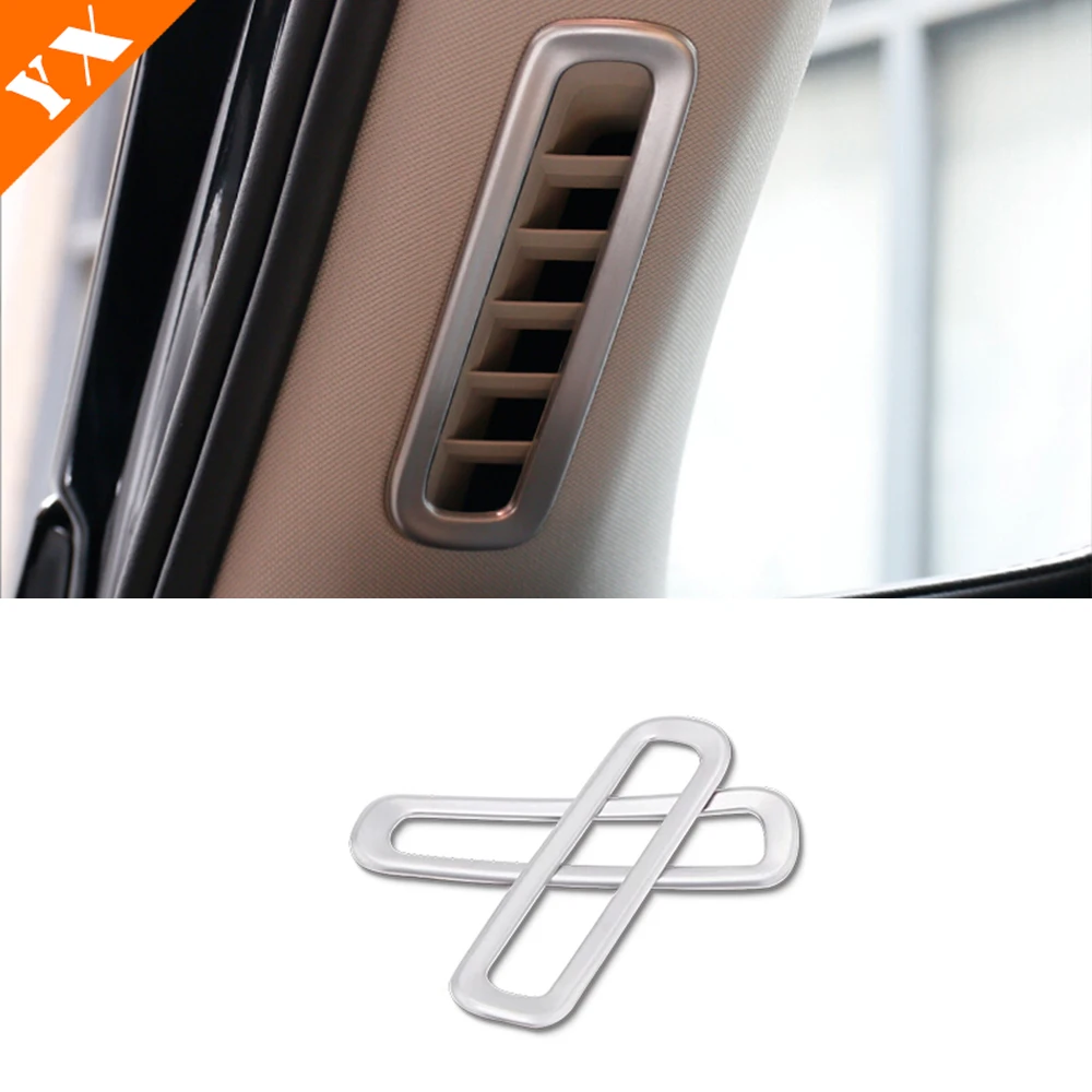 

Матовая Серебристая декоративная рамка для кондиционера автомобиля Volvo XC90 2015-2022, полый колпачок, наклейка, аксессуары