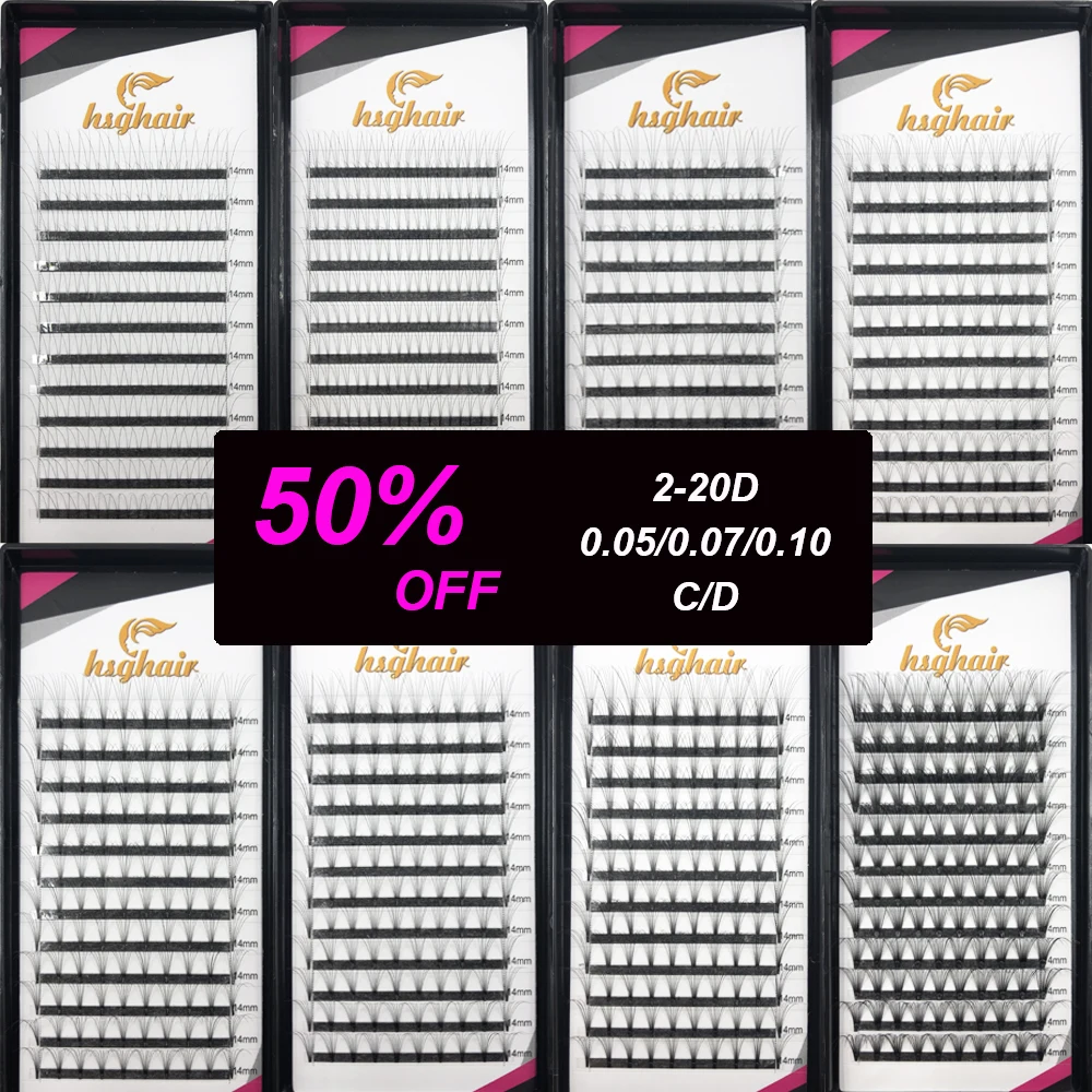 Ресницы готовые объемные вееры 2d/3d/4d/5d/6d/7D/8D/10D/20D русские наращивания ресниц