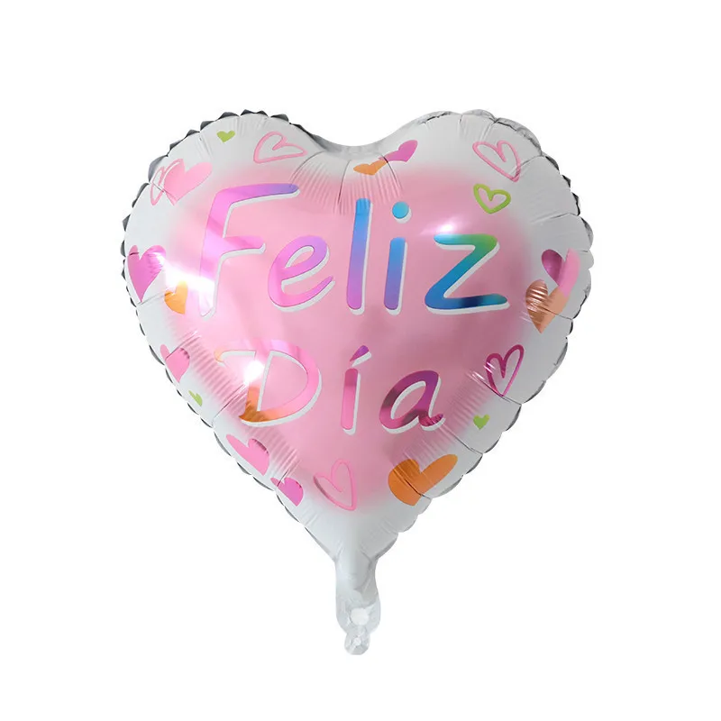 10 шт 18inch круглый Feliz cumpleaños испанский Happy День рождения Mylar Фольга воздушные шары с
