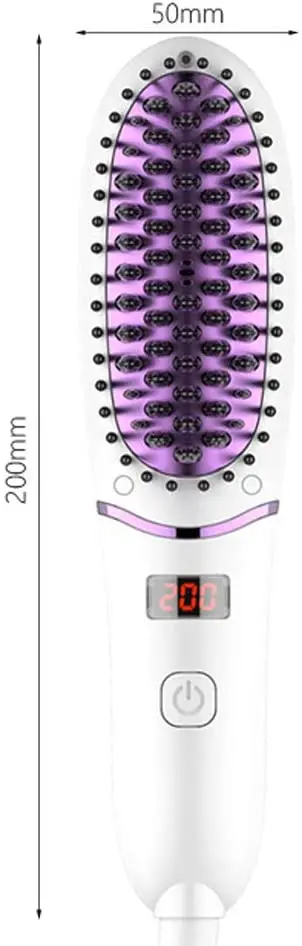 

Beard Straightener for Men, Ionic Beard Straightening Comb with Anti-Scald Feature, Heated Hair Straightener Brush for Men & Wom