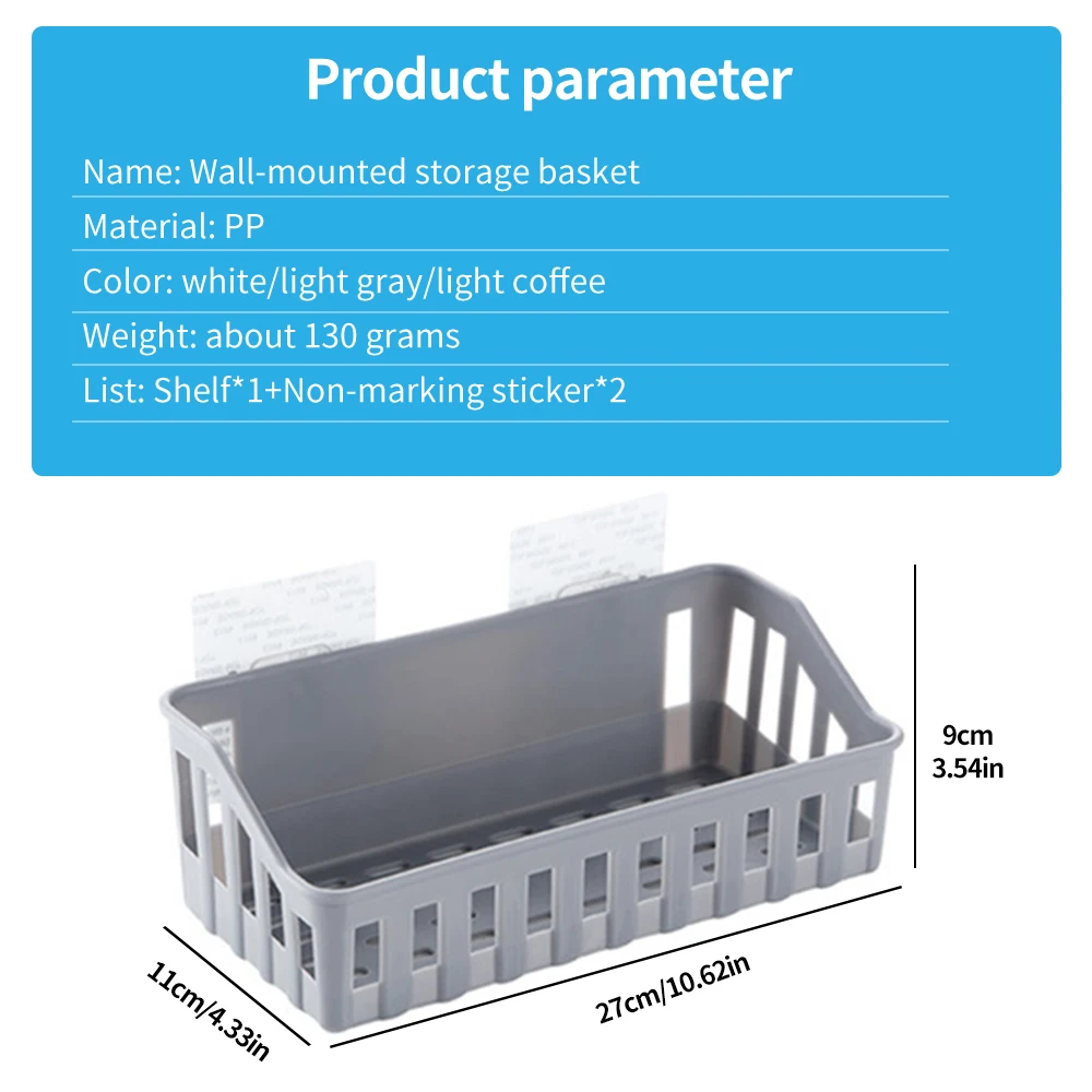 

Ventosa Bagno Mensola Da Cucina Porta Shampoo Organizzatore Di Cosmetici Pratico Appeso Cestino Portaoggetti Strumento