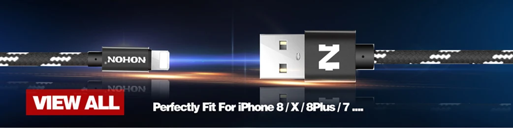 NOHON 90 градусов кабель для Apple iPhone X 8 7 6 6 S плюс iOS 8 9 10 11 быстро зарядки Reversible USB Зарядное устройство данных L изгиб кабели