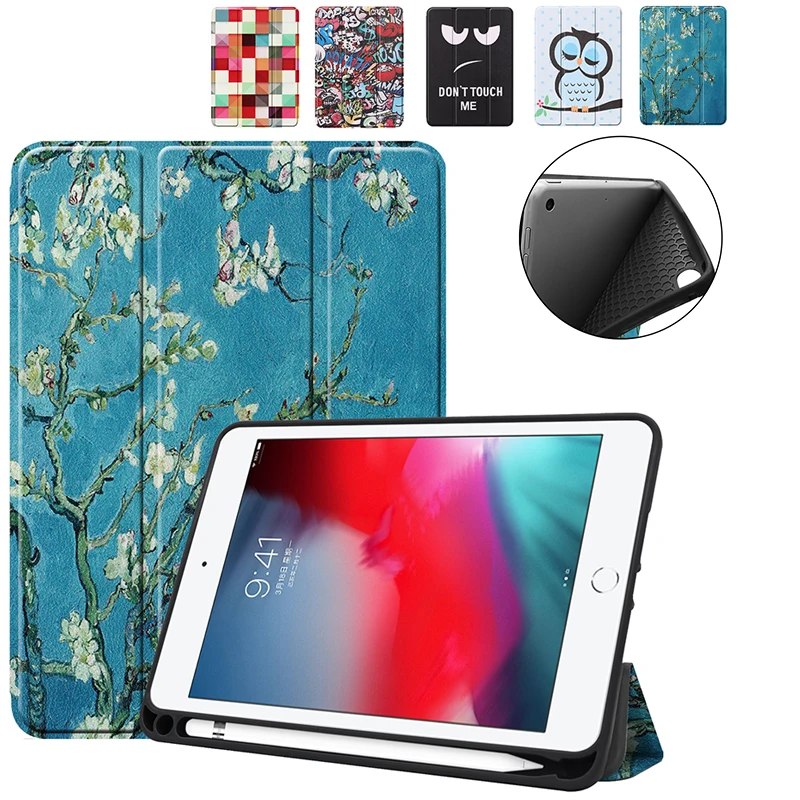 Защитный чехол для планшета ipad mini 4 /5PU Модный мягкий с принтом на заднюю крышку 7 9