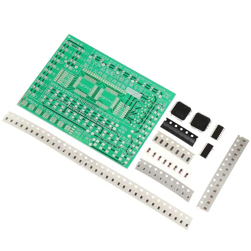 

Компоненты SMD для самостоятельной сборки, комплект упражнений для сварки с 77 компонентами SMD для новой практики