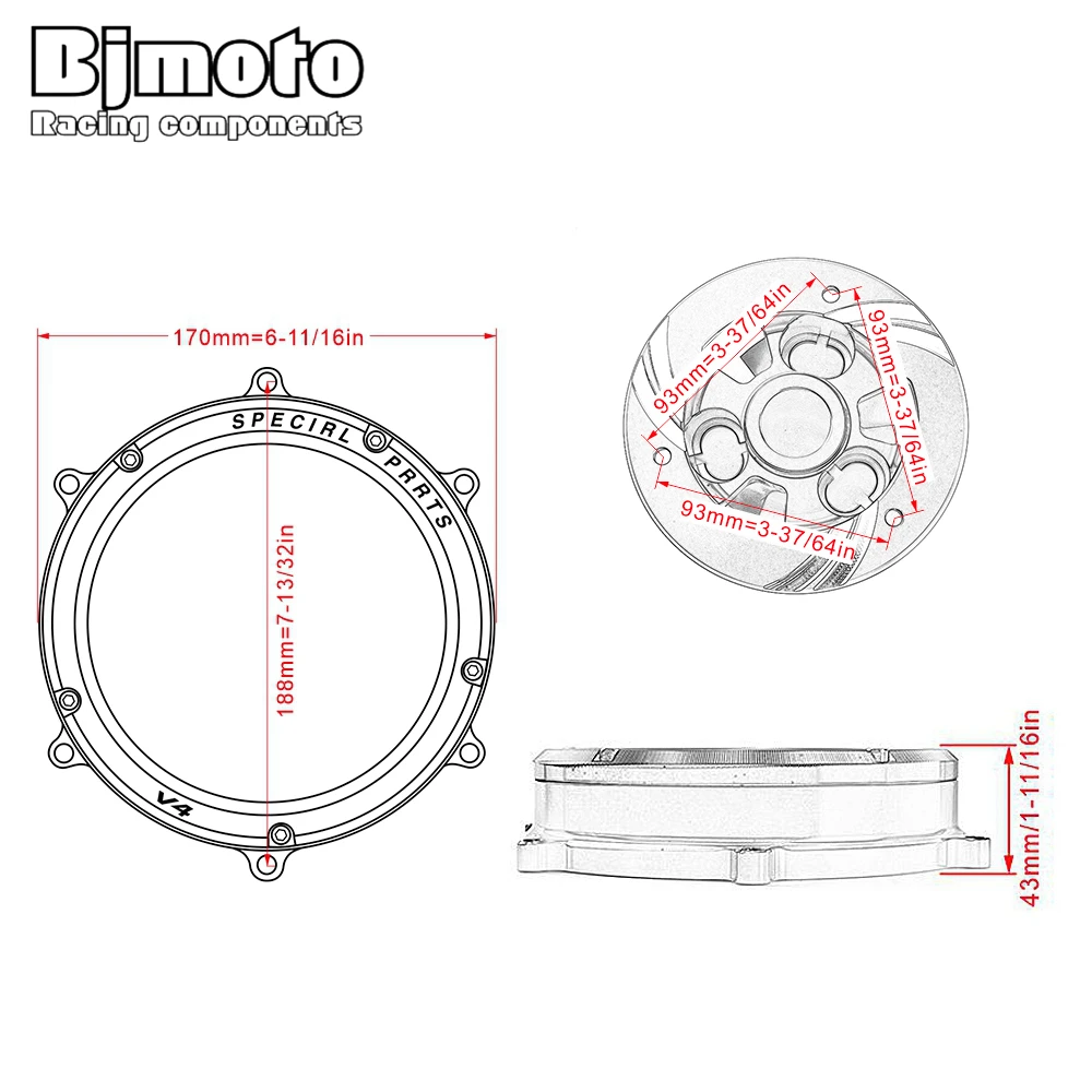 For Ducati Panigale V4 V4S Speciale 2018 2019 2020 2021 Clutch Pressure Plate Engine Clear Cover Spring Retainer Motor | Автомобили и