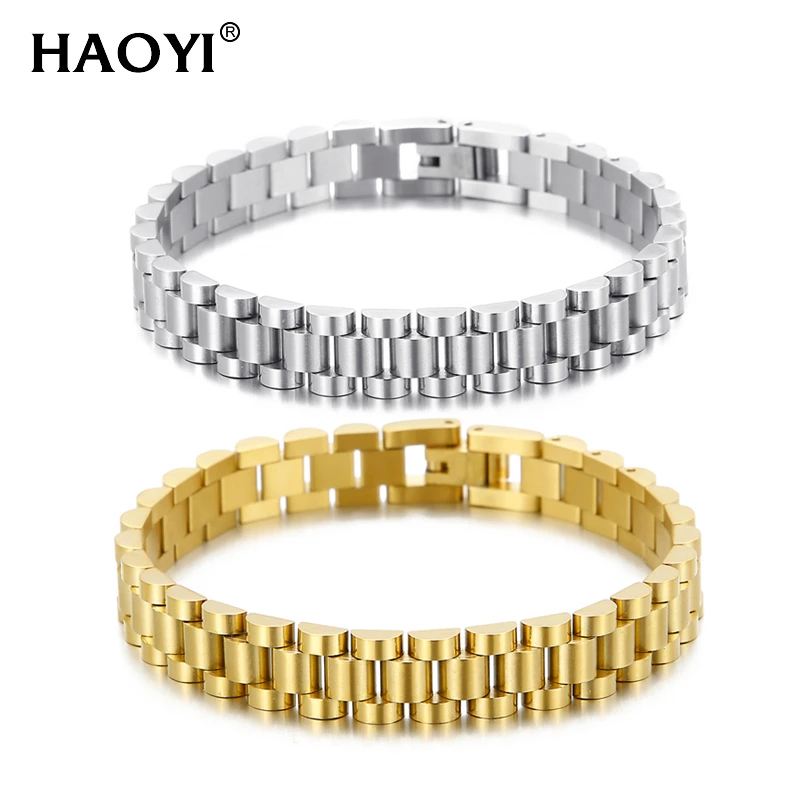 

10mm Wristband Bracelet Stainless Steel Watch Band Bracelet for Men Watchlink Bracelets Jewelry Bangles Gift for Him