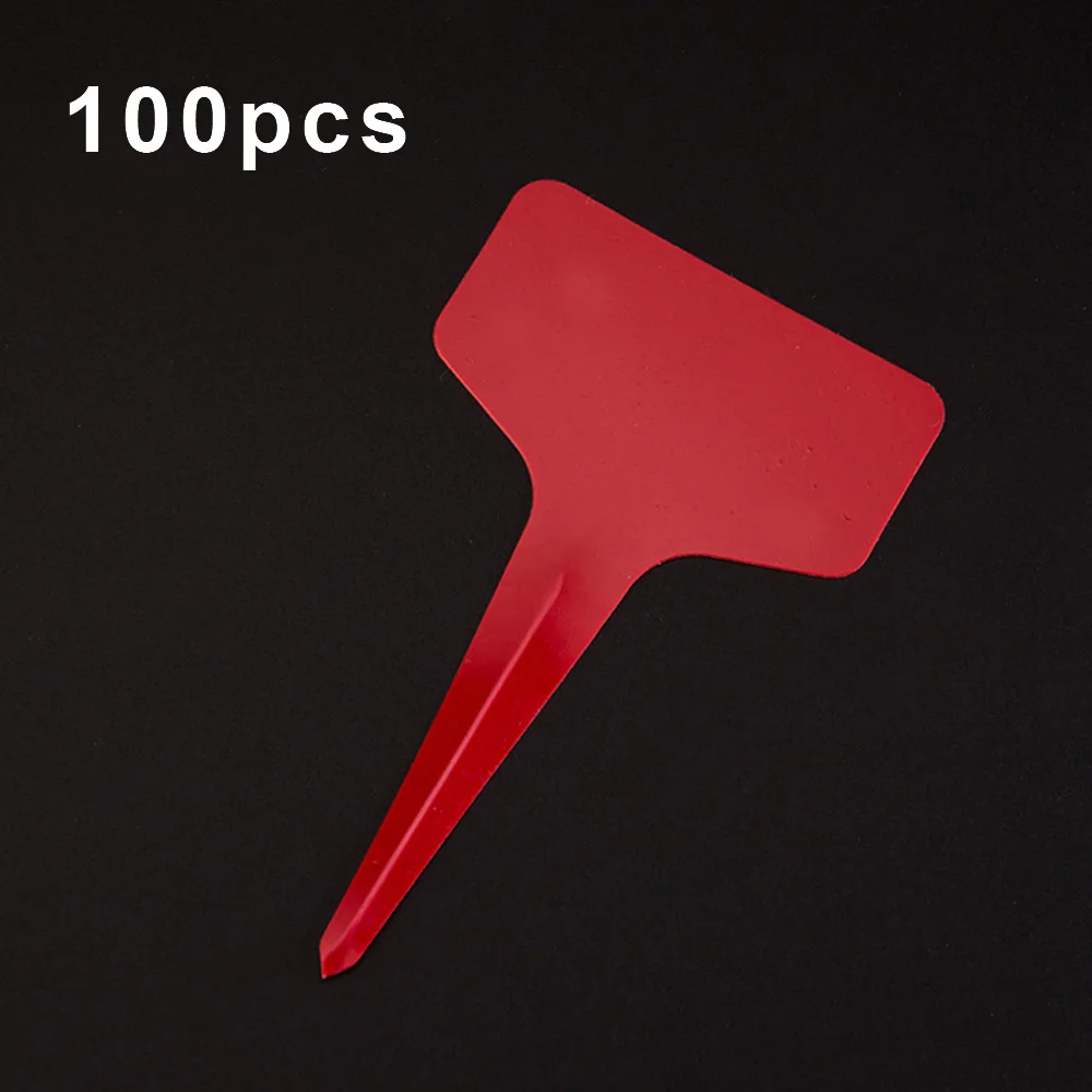 

100x Plastic Anti Rust Plant T Type Tag Markers Nursery Garden Labels Marking