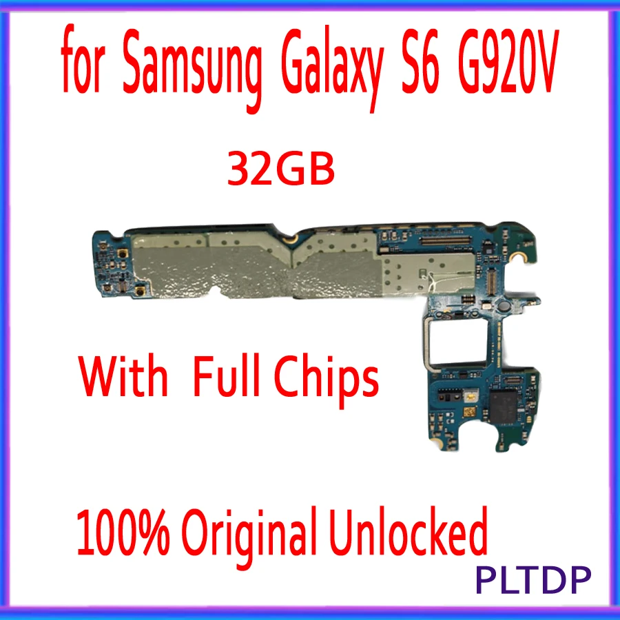 Оригинальная разблокированная материнская плата для samsung Galaxy S6 G920V, 32 ГБ для samsung G920V материнская плата с полным чипом