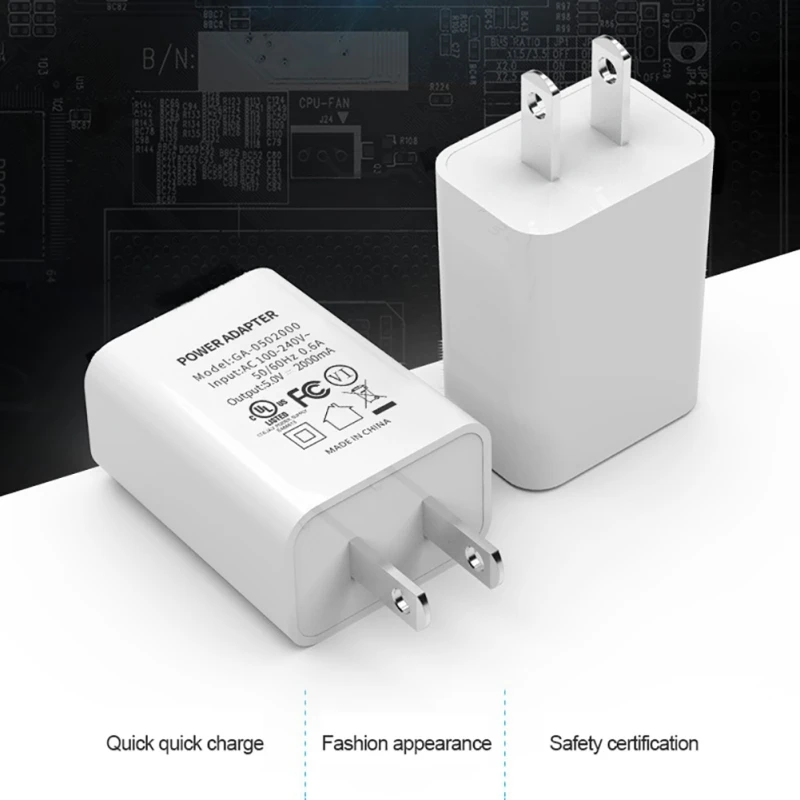 5V 2A USB настенное зарядное устройство с одним портом для дома и путешествий