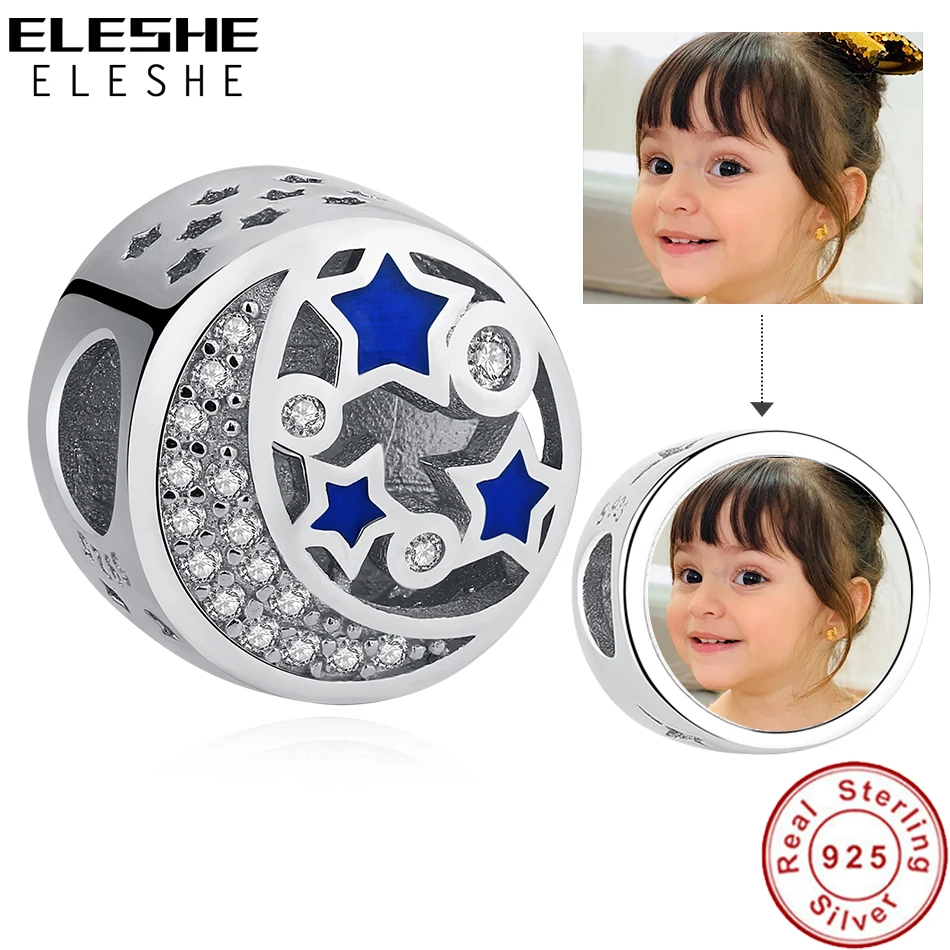 Новый оригинальный бусины из стерлингового серебра 925 очарование синяя глазурь