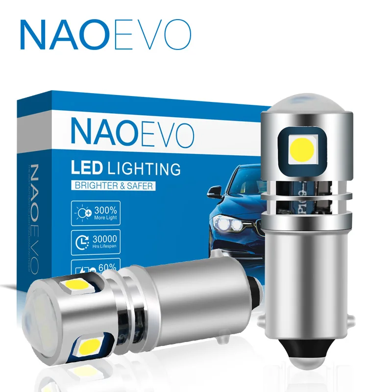 NAOEVO H21W светодиодный H6W BA9S BAY9S BAX9S T4W 12V 24V для автомобиля задние противотуманные