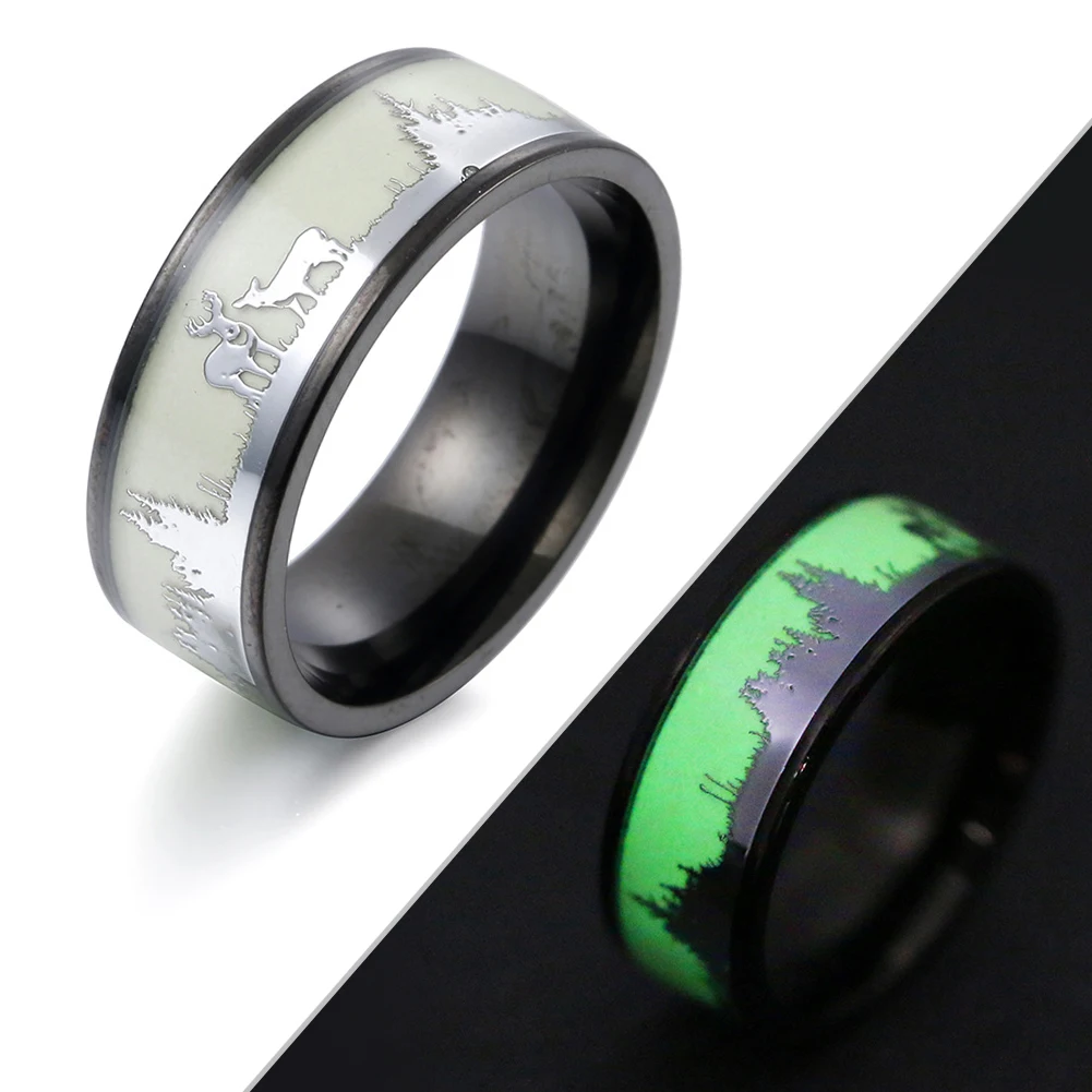 Новый стиль световой Лось кольцо Модные Titanium стали ювелирные изделия