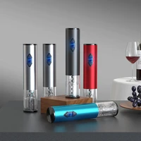 aluminum alloy electric red wine bottle opener battery operated automatic wine corkscrew with foil cutter for home use bar tool