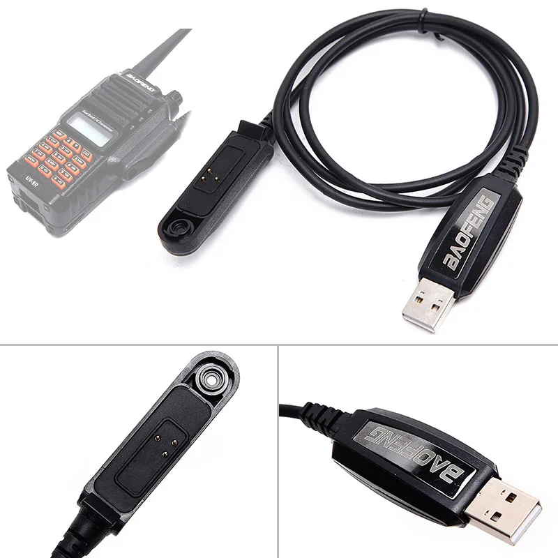 Полиуретановый USB Кабель для программирования, шнур CD для Baofeng BF-UV9R Plus A58 9700 S58 N9 и т. Д., рация UV-9R Plus A58, радио и ПК
