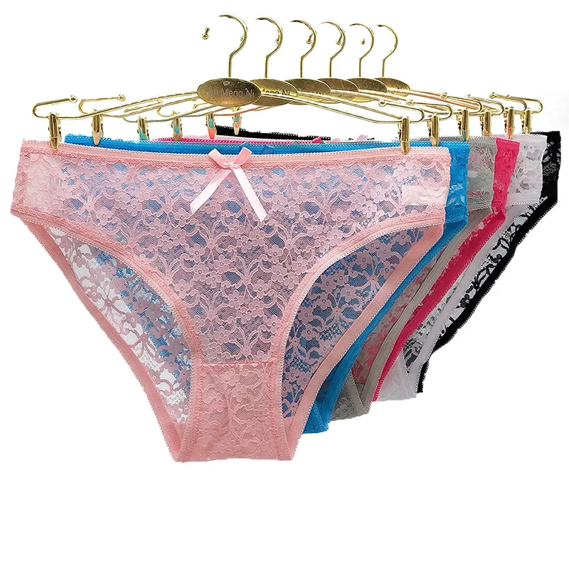 

Трусы женские прозрачные с низкой посадкой, 12 шт.