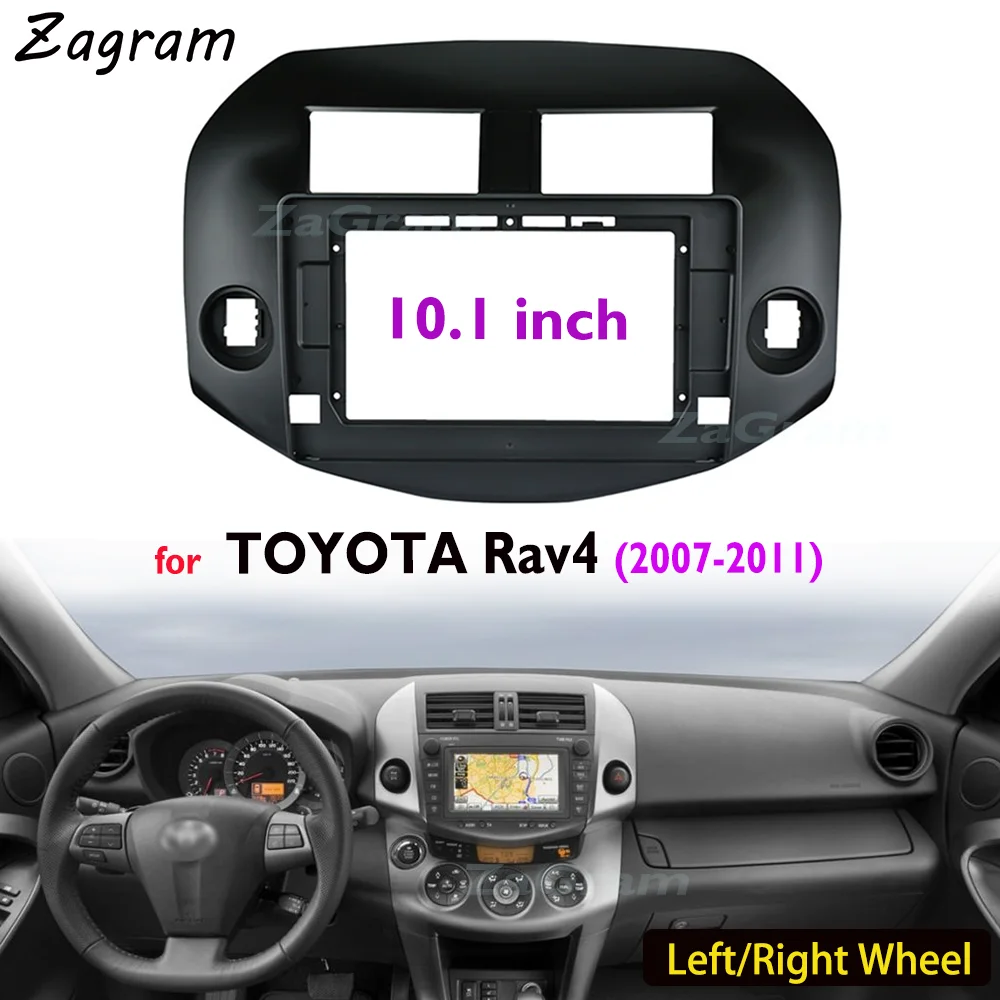 Автомобильная видеопанель 10 1 дюйма 2 Din для TOYOTA Rav4 2007-2011 панель CD - Цена: 27.72