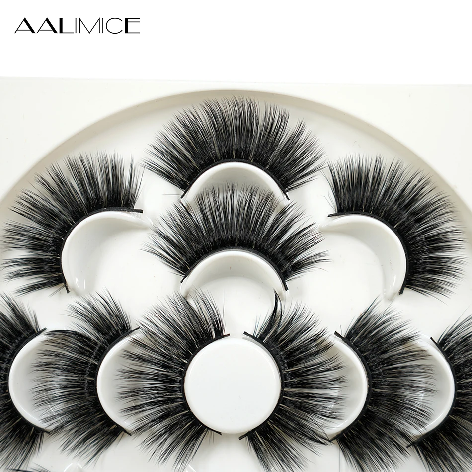 AAlimice 5 / 7 Pair 6D Faux Mink Lashes Long Thick lashes Big Dramatic Volume Eyelashes Strip false eyelash Wholesale Extensions | Красота и