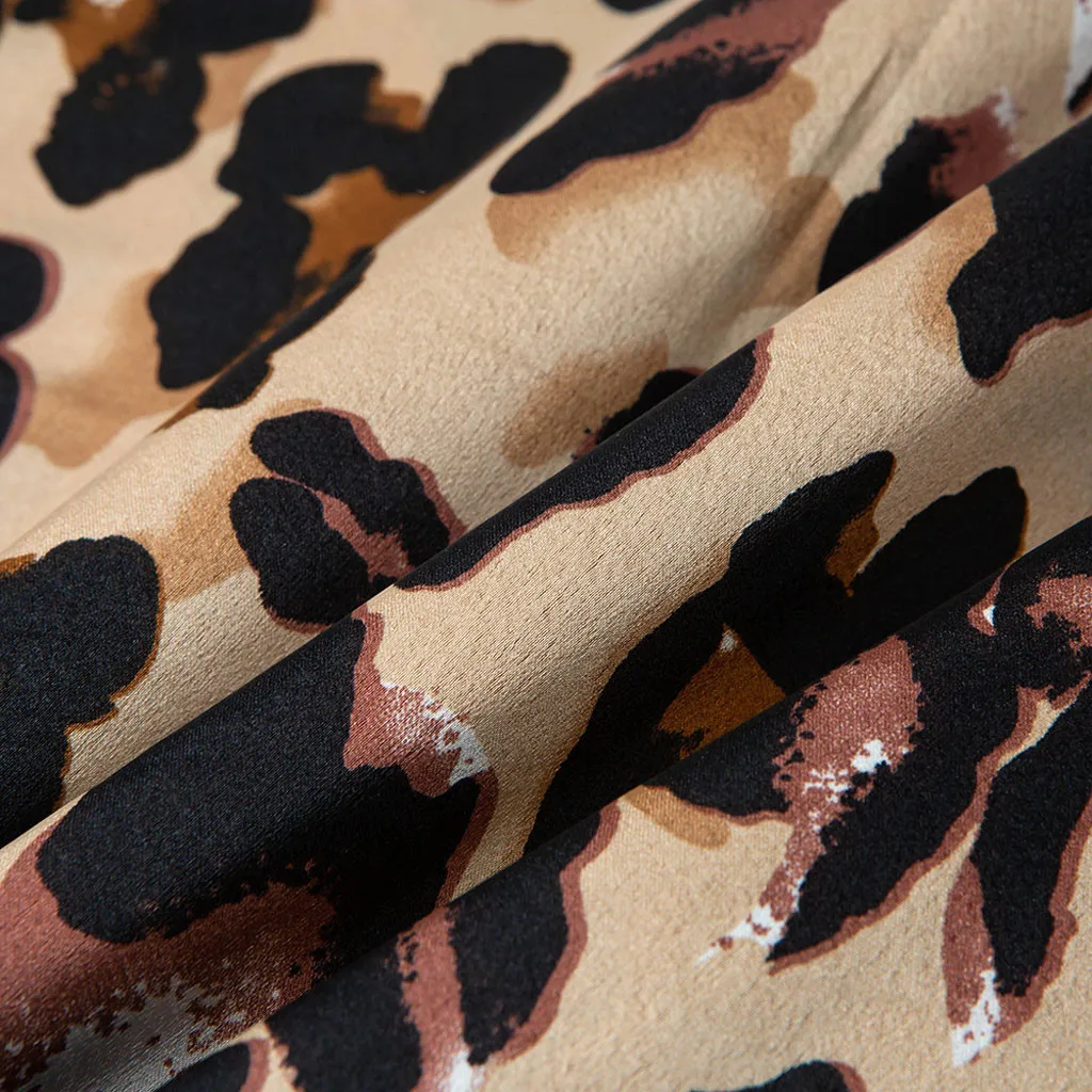 Женская модная Праздничная юбка с леопардовым принтом в стиле панк готика