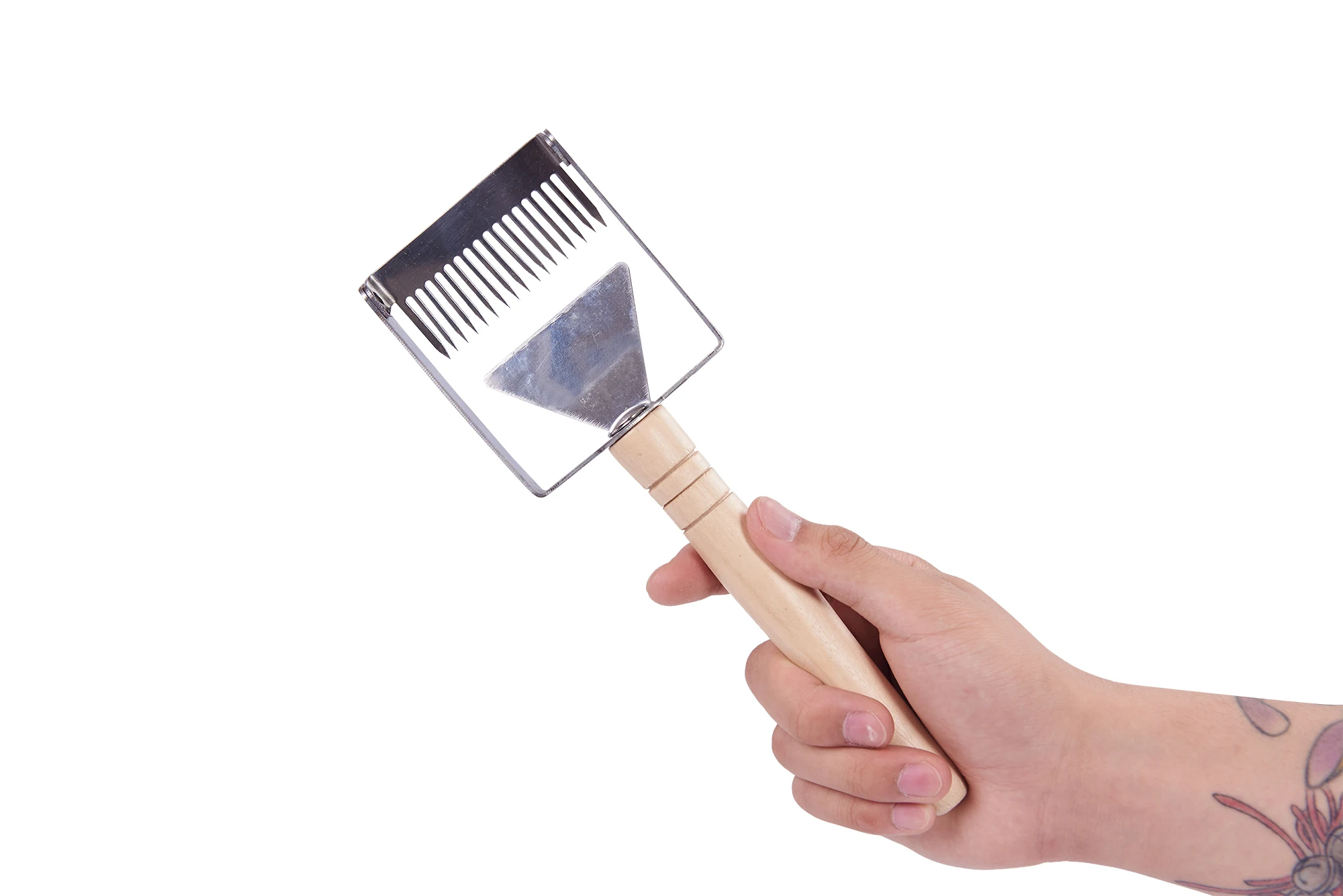 1 шт. игольчатый медовый нож из нержавеющей стали с деревянной ручкой для