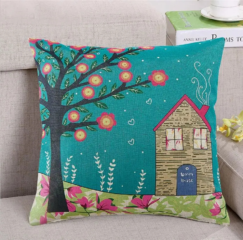 Высококачественный чехол для подушки с красочным рисунком из мультфильма