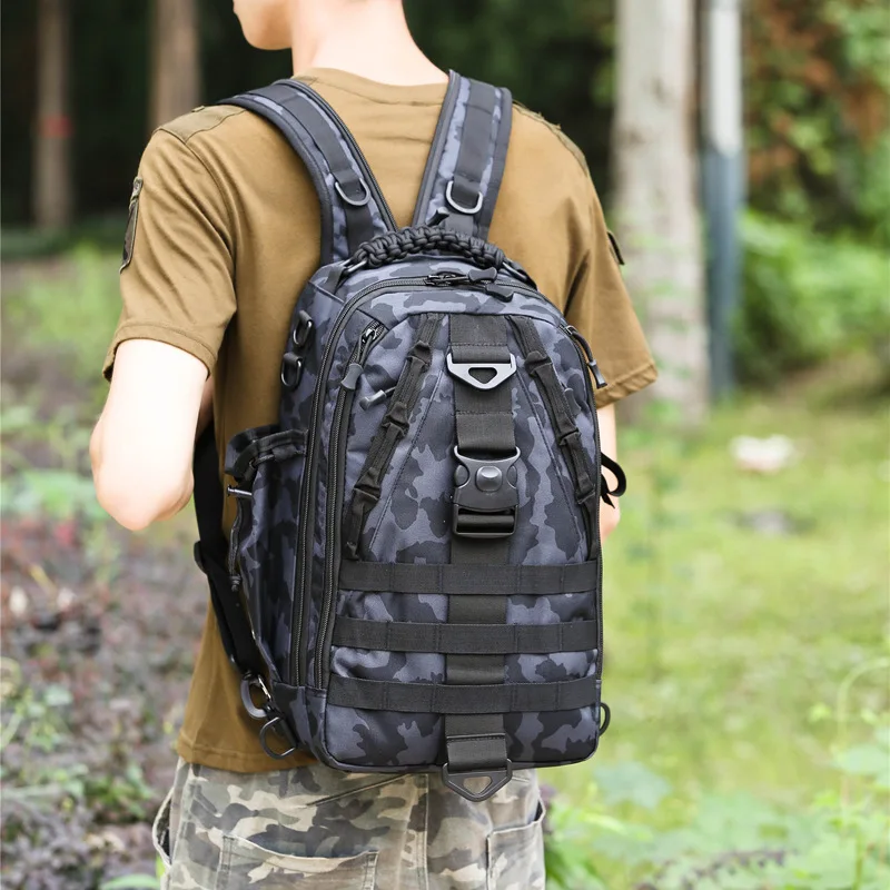 

Large-capacity tactical backpack men's multi-function outdoor travel mountaineering riding camouflage single and double shoulder