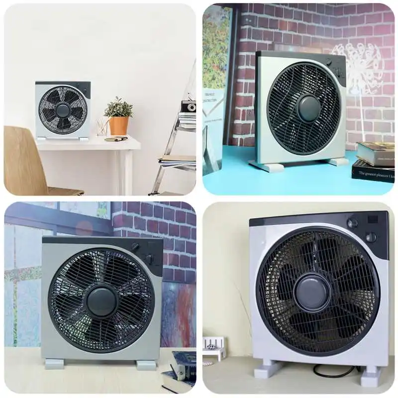 

12inch DC Fan 11W DC12V W/ DC-crocodile clip line 3-speed adjustment Silent Portable fan For Office Home outdoor activities