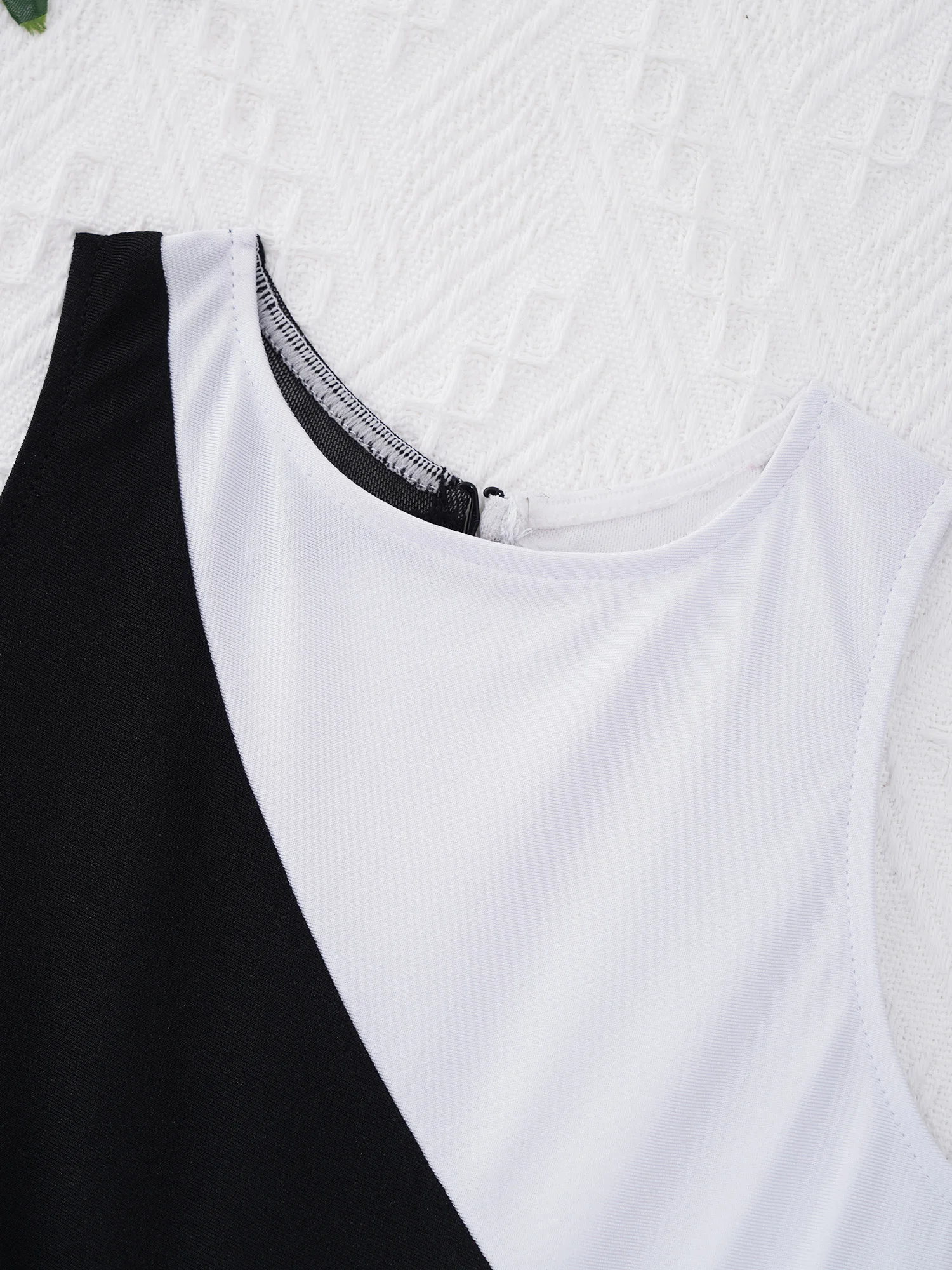 Балетное трико для девочек лоскутное нижнее белье контрастных цветов без