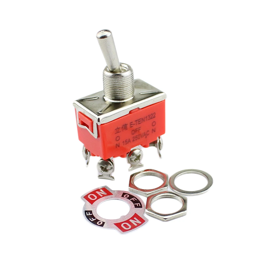 1 шт. E-TEN1322 15A/250V 6 pin Водонепроницаемый крышка ПЕРЕКЛЮЧАТЕЛЯ ВКЛ-ВЫКЛ-на