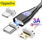 Магнитный кабель 1 м, 2 м, Micro USB Тип C, быстрая зарядка, Microusb Тип C, Магнитный зарядный провод, usb c для iphone X Xr Xs 11 2019, USB-кабель