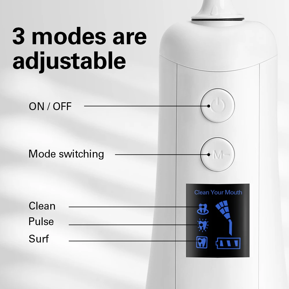 Azdent новейший ирригатор для полости рта портативный воды USB 350 мл светодиодный