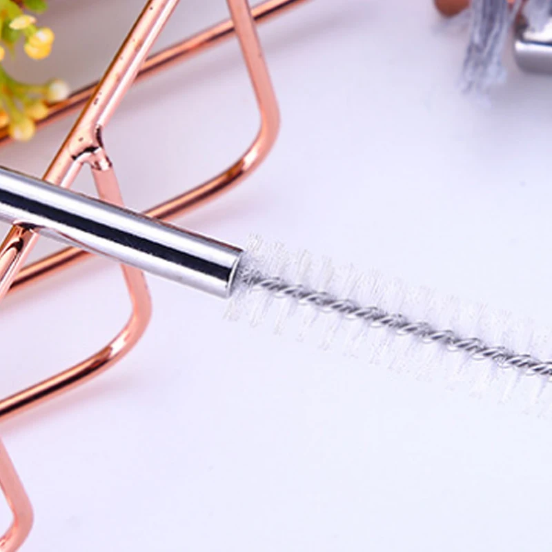 

Steel Fork Scoop Chopsticks Straw Rainbow Reusable with Pouch Portable Travel With Brush Dinneware Stainless