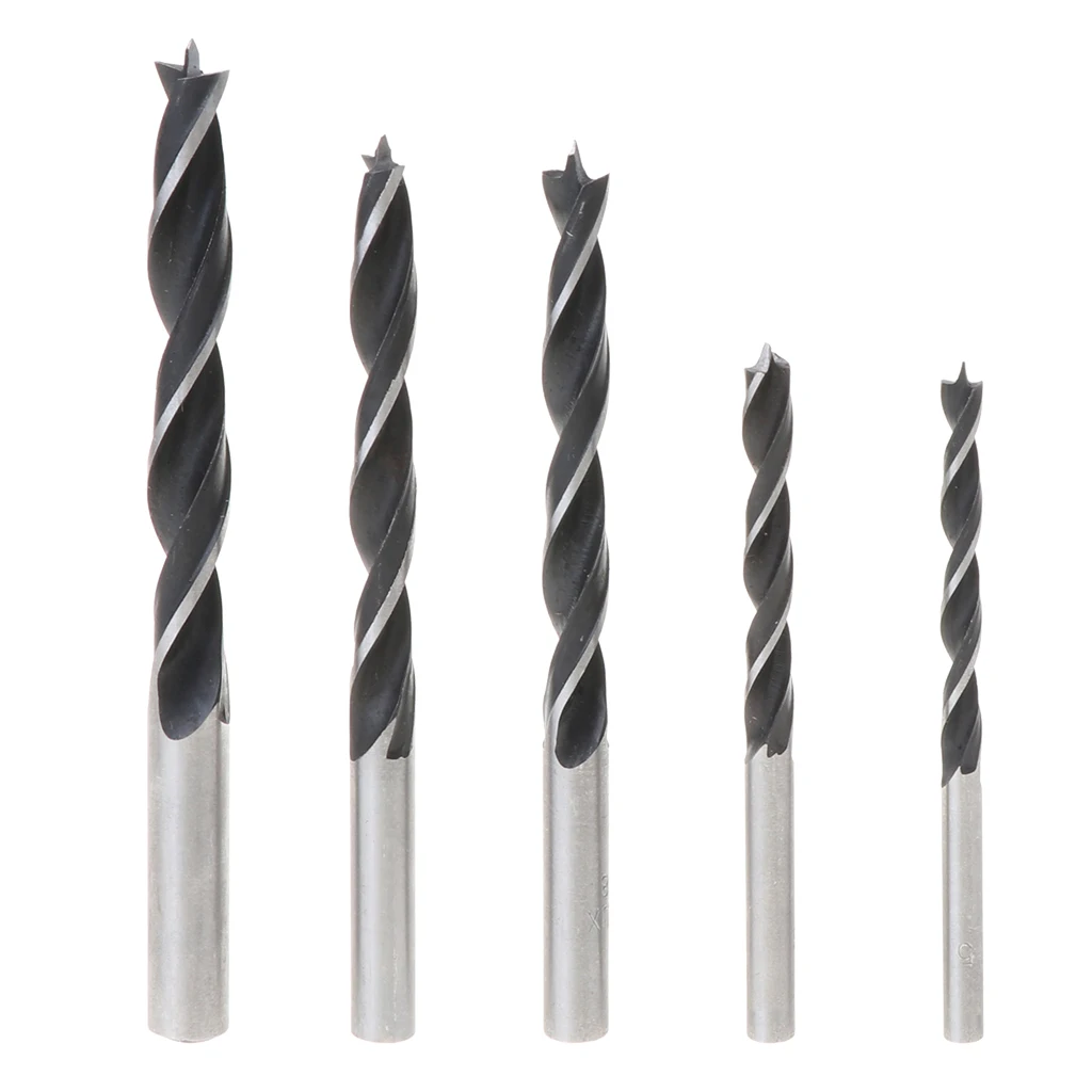 

5pcs High-carbon Steel Drill Bit Set Woodworking Drilling Tool for Electric Drill Machine Tool Replacement Accessories