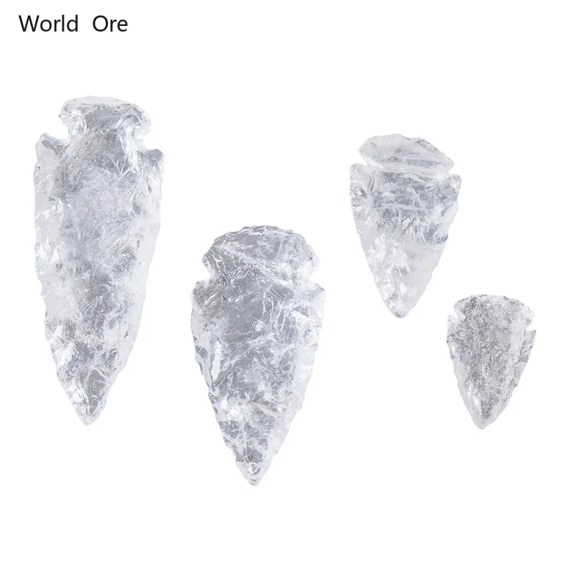 

Natural Stone Mineral White Crystal Original Stone Arrow Home Decoration Wizardry Worship