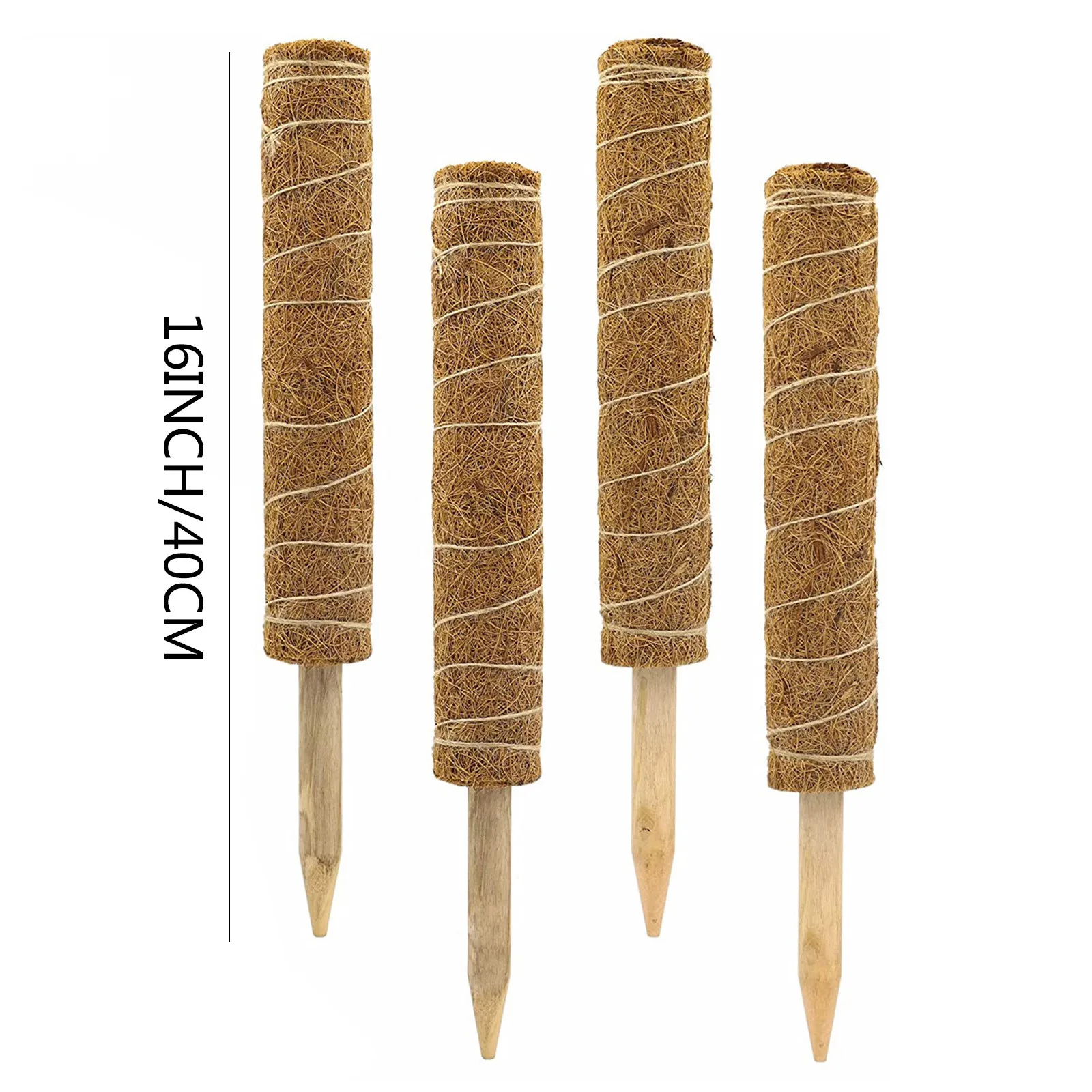 

16' Plant Pile Coir Moss Pole Stick Scindapsus Plant Climbing Rod Plant Stakes Supports Moss Poles Suitable For Climbing Plants