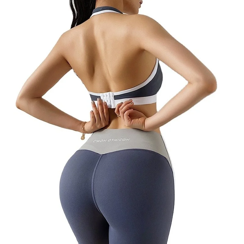 

Сексуальный лоскутный ударопрочный спортивный бюстгальтер SUKE для бега