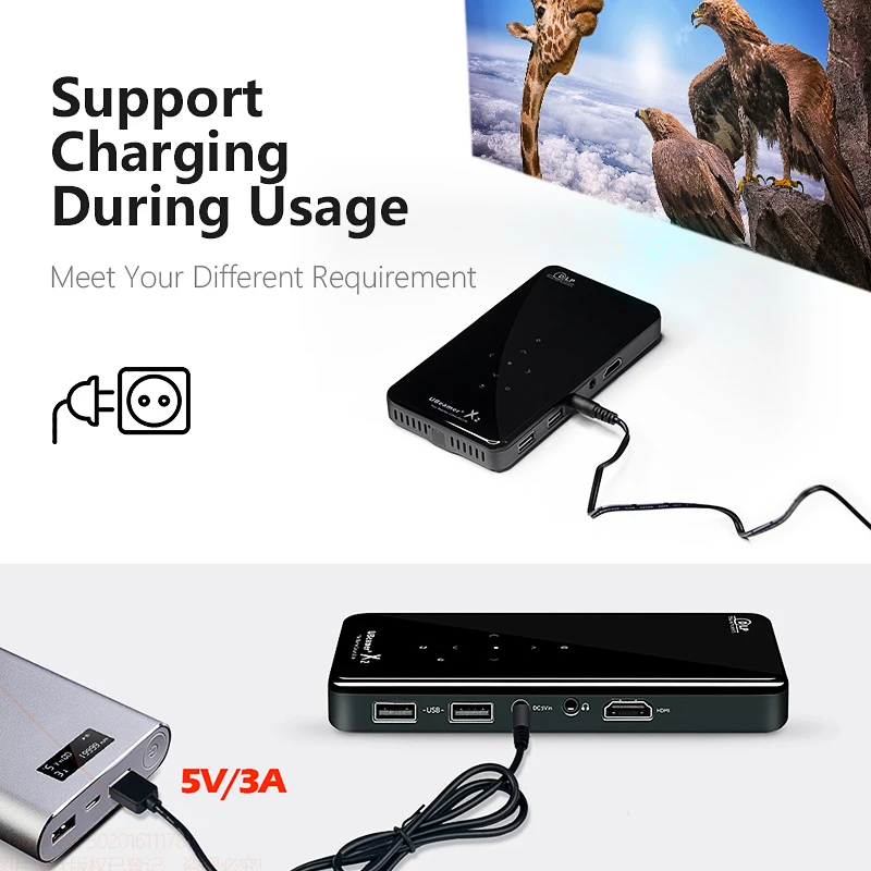 AUN светодиодный проектор X2. WiFi Android 3D для домашнего кинотеатра. Мини кинотеатр.