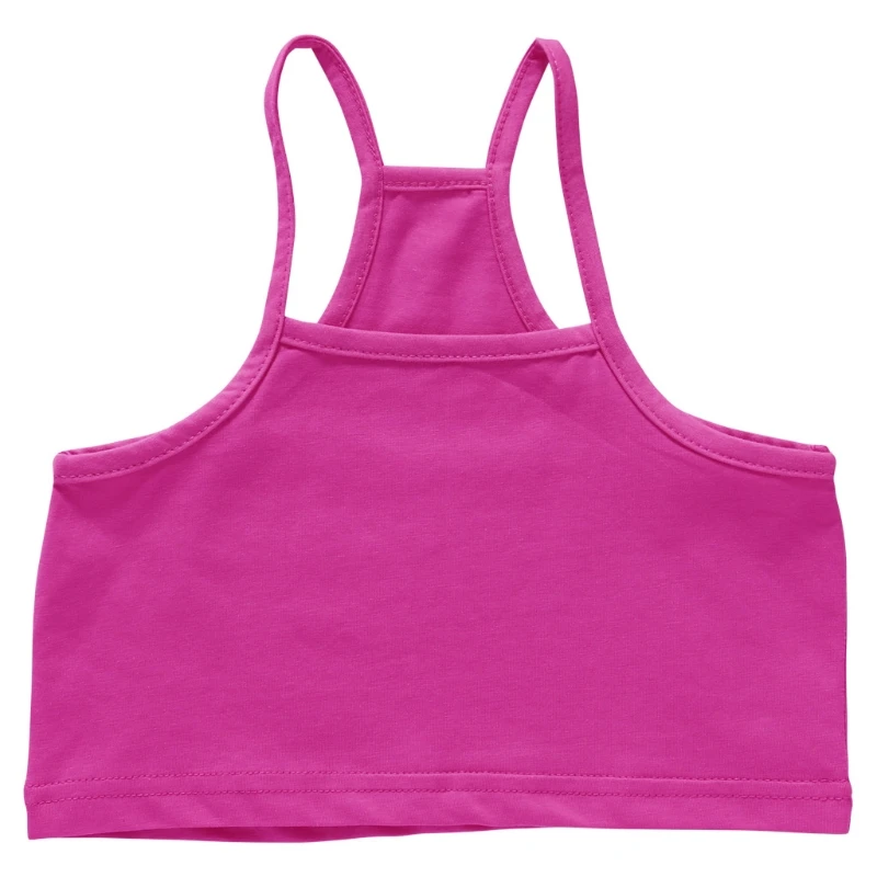 

Girls Cotton Vest Teenage Bra Kids Candy Color Sports Breath Tank Tops Underwear T3LA