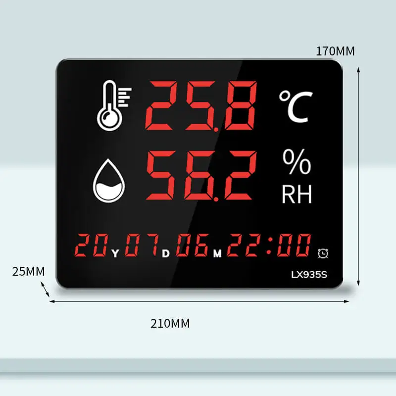 

Электронный термометр, Уличный настенный термометр для бассейна светодиодный ным экраном и дисплеем времени, датчик температуры