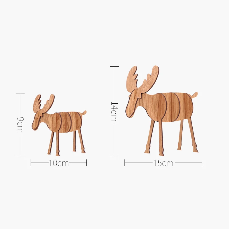 

New Year 2021 Latest DIY Craft Wooden Elk Ornaments Children's Gifts Noel Christmas Decorations for Home Xmas Tree Wood Pendant