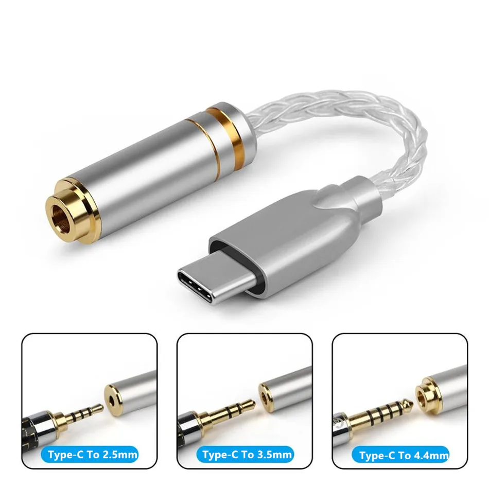 Переходник с USB Type-C на 2 5/3 5/4 4 мм C 5 кабель типа 3 Женский Разъем для наушников