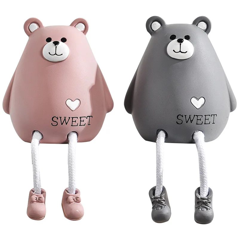 

Nordic Style Home Decor Sling Doll 2pcs Sets Creative Cute Room Decor Resin Interior Figurine Decoration Bedroom Girl