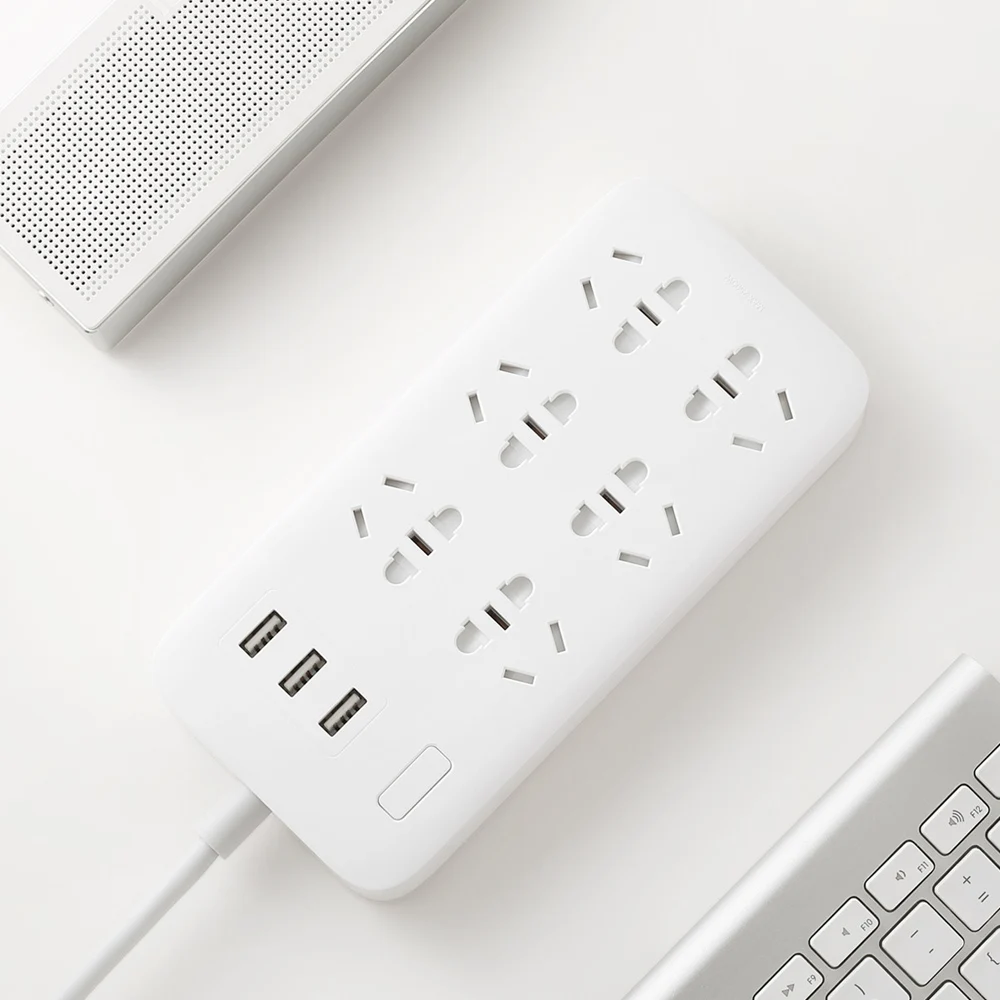 Лидер продаж оригинальная силовая лента Xiaomi Mijia базовая версия 6 розеток с 3 5 В 2 1 А