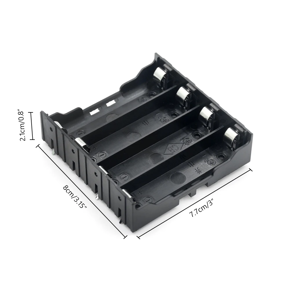 

New Black Plastic DIY ABS 18650 Battery Holder Case Box 1-4 Slot Rechargeable Battery Storage Case Box Holder Lead Free Shipping
