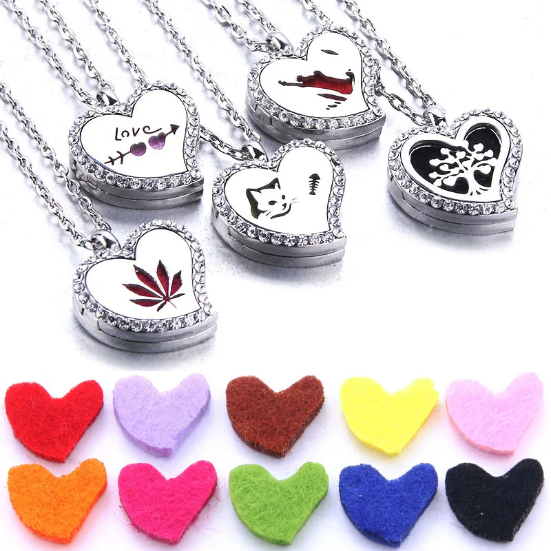 1 шт. колье с ароматическим диффузором винтажное ожерелье открытым сердцем